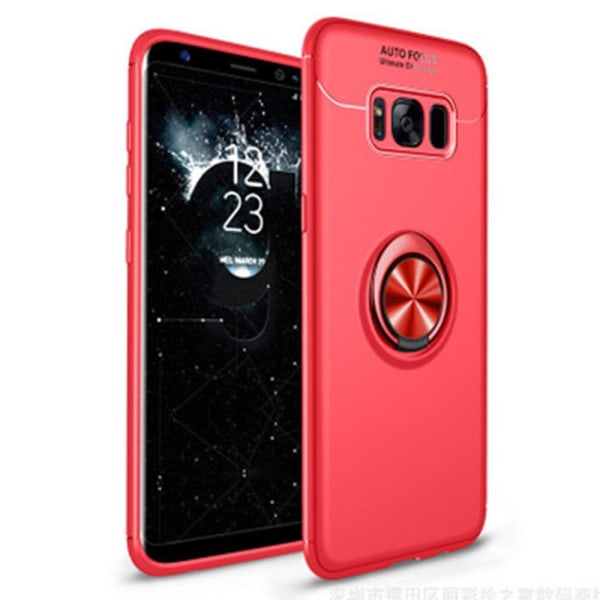 Samsung Galaxy S8 - AUTO FOCUS - Deksel med ringholder Röd/Röd