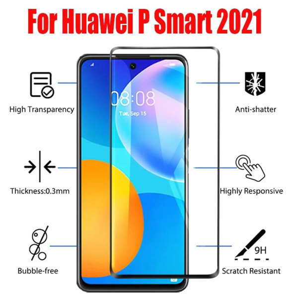 Skärmskydd 2.5D 9H 0,3mm P smart 2021 Transparent/Genomskinlig
