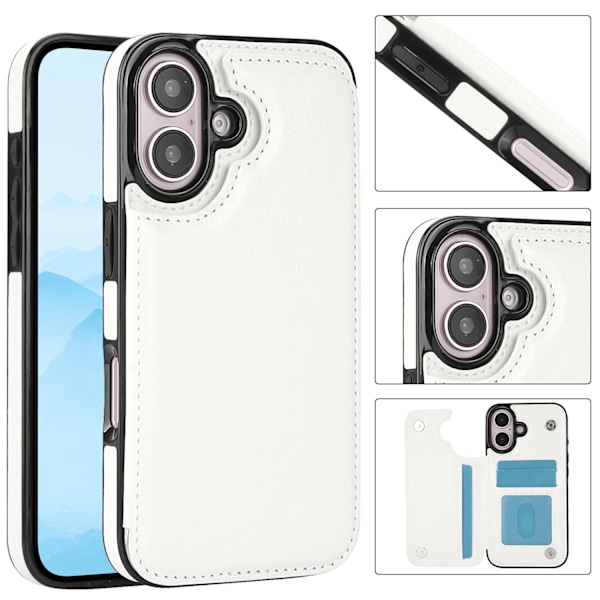 iPhone 16 Plus - Wallet Case, Elegant, Praktisk och Säker Brun