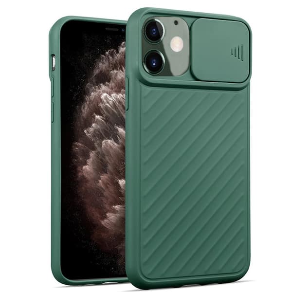 iPhone 12 - Beskyttelsescover med kamerabeskyttelse Röd