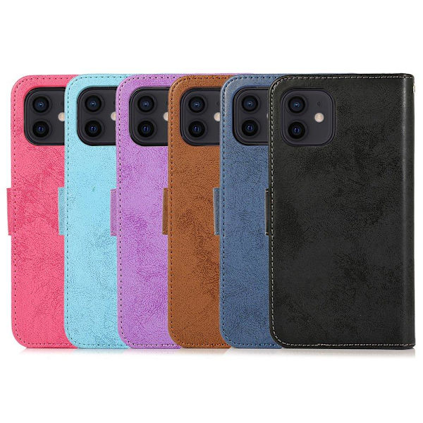 iPhone 12 Mini - Dubbelfunktion Plånboksfodral Marinblå