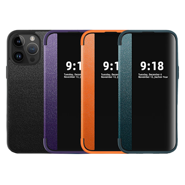 iPhone 13 Pro Max - Fönsterfodral med SIM-hållare Svart