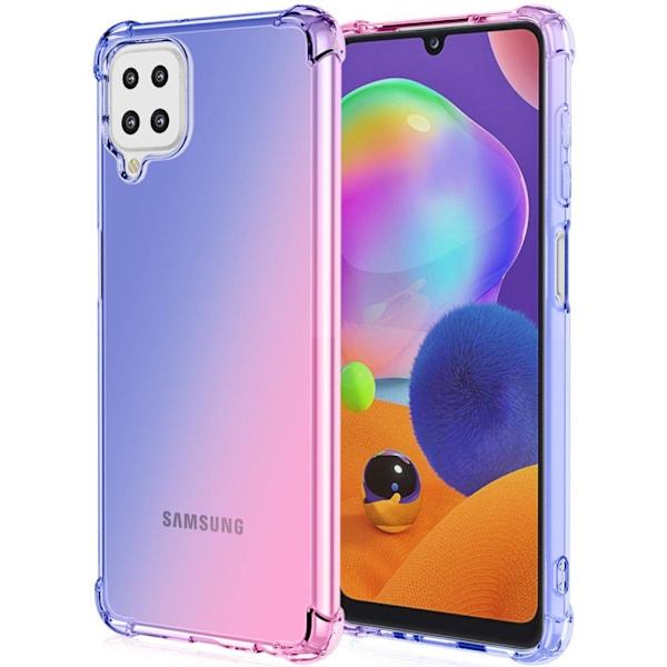 Samsung Galaxy A22 4G - Stilrent Silikonskal Svart/Guld