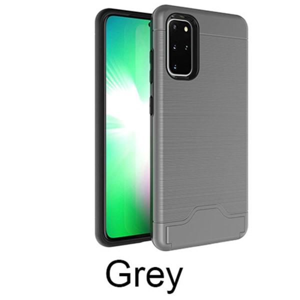 Samsung Galaxy S20 Plus - Stilfuldt cover med kortrum JENSEN Grey Grå