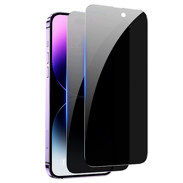 iPhone 14 Pro Max Anti-Spy Skärmskydd HD 0,3mm Svart