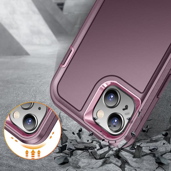 Stiligt och Oslagbart Skyddsskal till iPhone 15 Lila