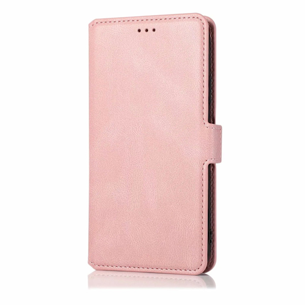iPhone 15 Plus - Elegant Flip Wallet Skinnfodral Pink gold