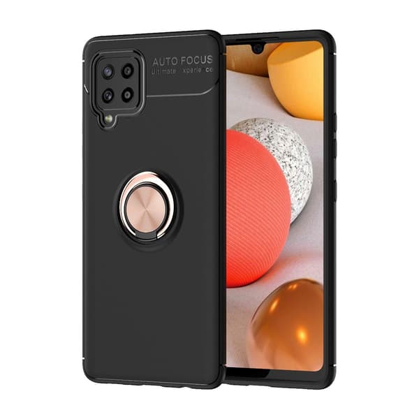 Samsung Galaxy A12 - Skal med Ringhållare Blå
