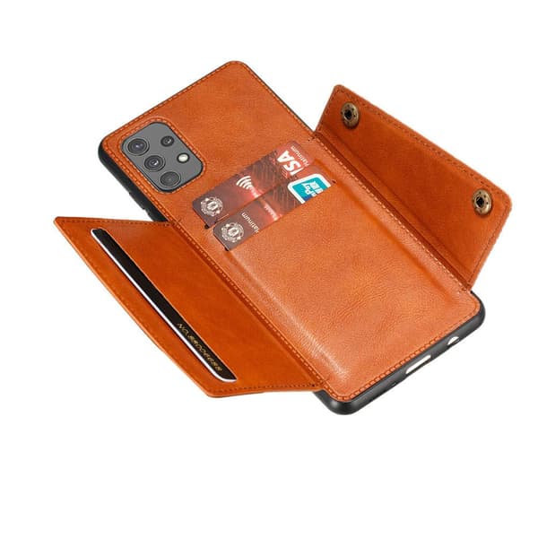 Samsung Galaxy A32 - Cover med kortholder Ljusbrun