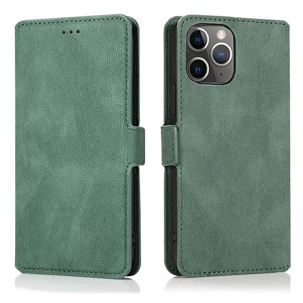 iPhone 12 Pro Max - Smart Plånboksfodral (FLOVEME) Mörkgrön