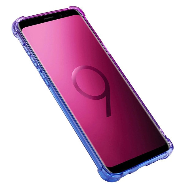 Samsung Galaxy S9 - Stötdämpande Floveme Silikonskal Blå/Rosa