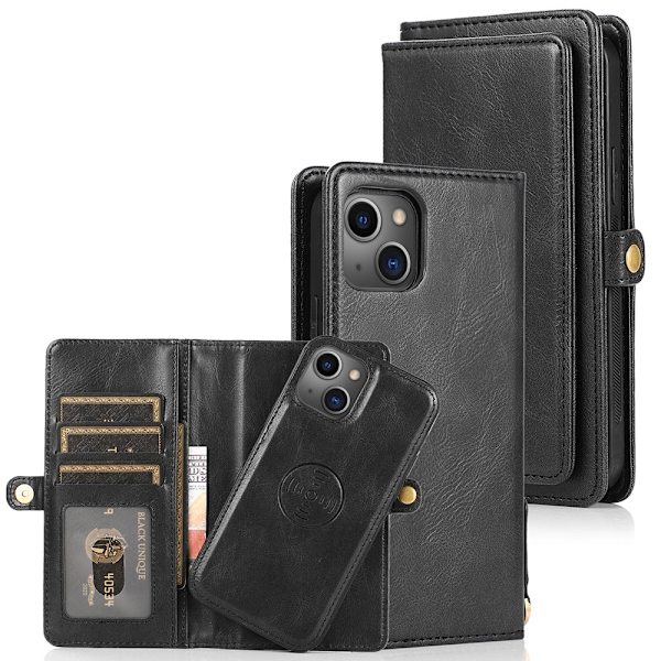 iPhone 14 - Plånboksfodral Mörkgrön