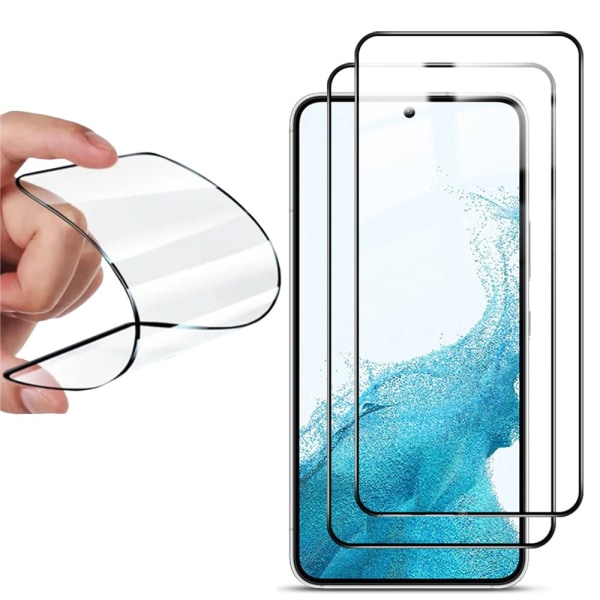 Samsung Galaxy A54 5G Keramiskt Skärmskydd HD 0,3mm Transparent, Svart Ram