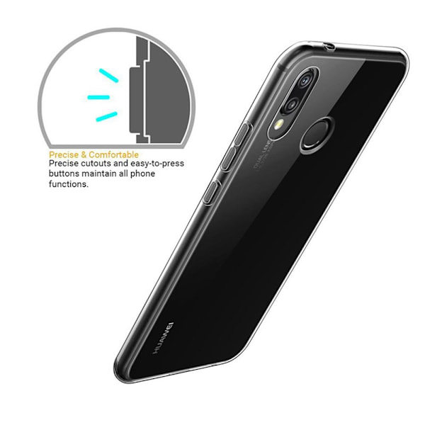 Huawei P20 Lite - Smart Skyddsskal i Silikon från FLOVEME Transparent/Genomskinlig