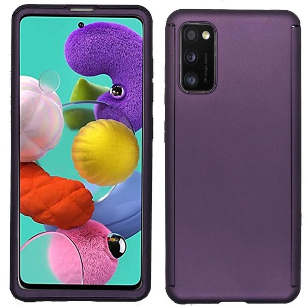 Samsung Galaxy A71 - Floveme Dubbelskal Purple Lila
