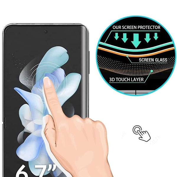 Samsung Galaxy Z Flip 6 Bubblfritt Skydd - Hydrogel Film III 3in1