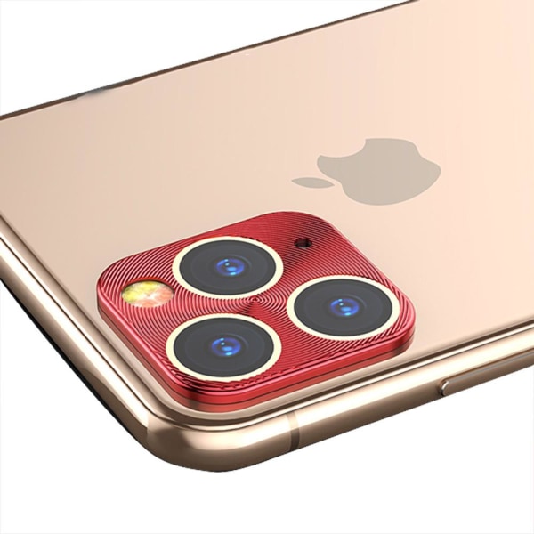 Al Alloy iPhone 11 Ultra Tynn kameralinsebeskytterramme Röd