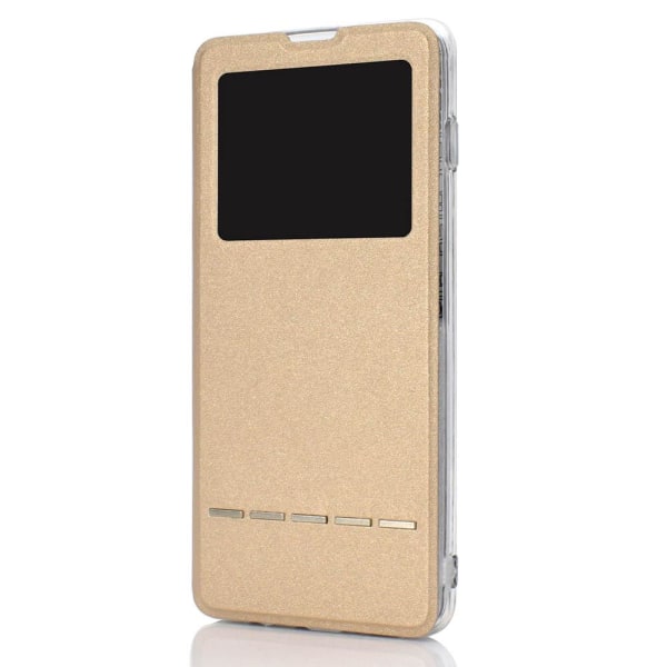 Samsung Galaxy A50 - Praktisk taske Svar funktion Vindue Gold Guld