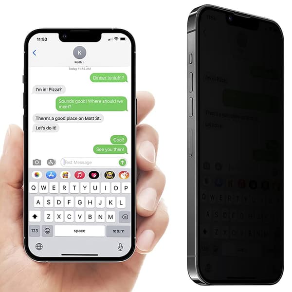 iPhone 16E  2-pack sekretesskydd med perfekt passform Svart