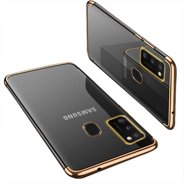 Samsung Galaxy A21S - silikonisuojakuori (FLOVEME) Guld