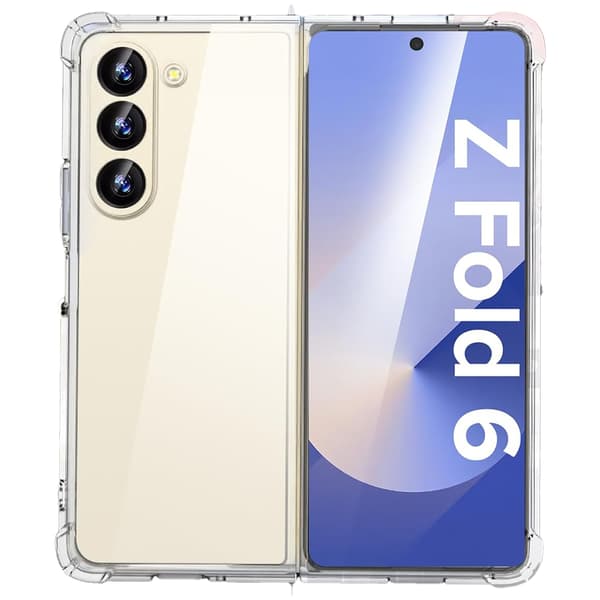 Samsung Galaxy Z Fold 6 - Hybridskal med Maxat Skydd Transparent