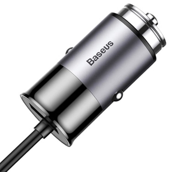 Kraftfull 3-USB Port Billaddare BASEUS Grå