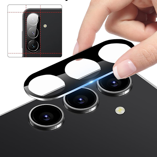 Kameraskydd - 2.5D med Elegant Svart Ram till Samsung Galaxy S24 FE
