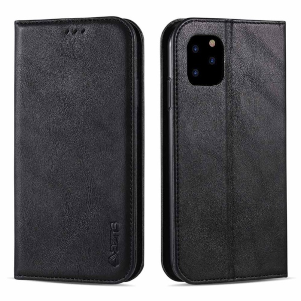 iPhone 11 Pro - Praktiskt Retro Plånboksfodral (AZNS) Black Svart