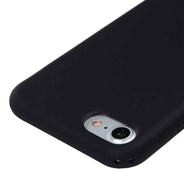 iPhone 8 - Mattbehandlat Skyddsskal & Mjukt Skärmskydd Svart