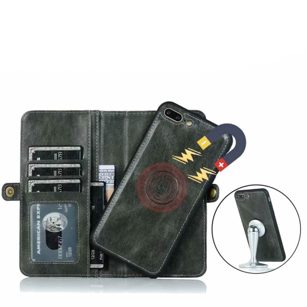 Gjennomtenkt lommebokdeksel - iPhone 8 Plus Svart