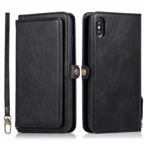 iPhone X/XS - Smart Wallet Cover Mörkblå