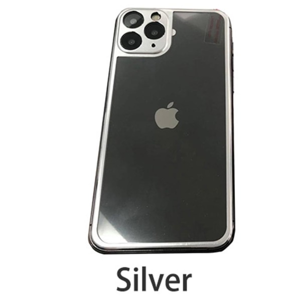 i11 Pro Max Skärmskydd Baksida Aluminium + Titanlegerings metall Silver