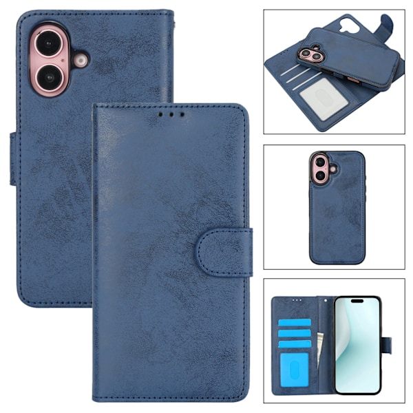 iPhone 16 Plus -  Plånboksfodral som gör det enkelt Rosa
