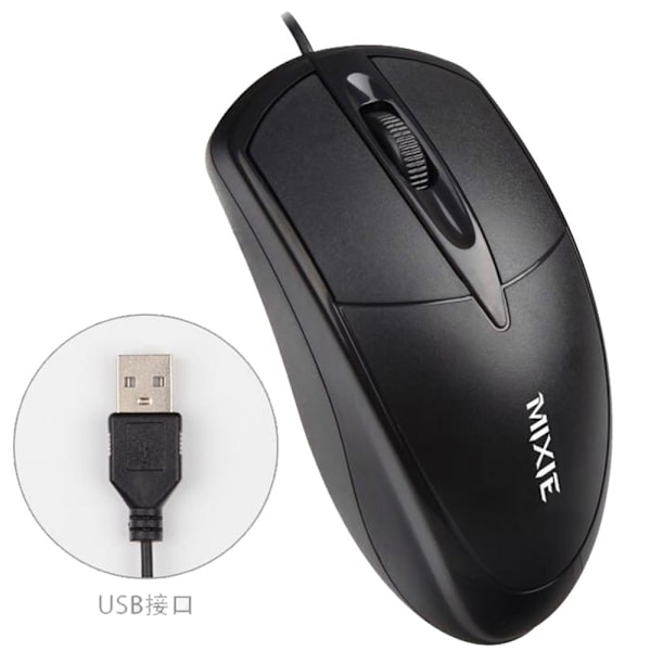Trådbunden Dator Mus MIXIE 84X2 Svart
