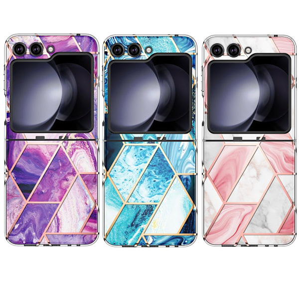 Samsung Galaxy Z Flip 5 - Marmor Skal i Stilren Design Rosa