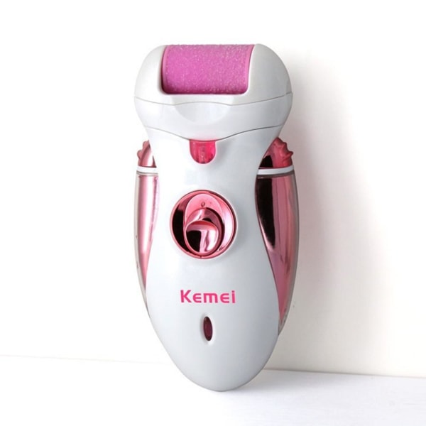 Multifunktionell 4 in 1 Epilator Rakapparat Kemei KM-2530 Rosa