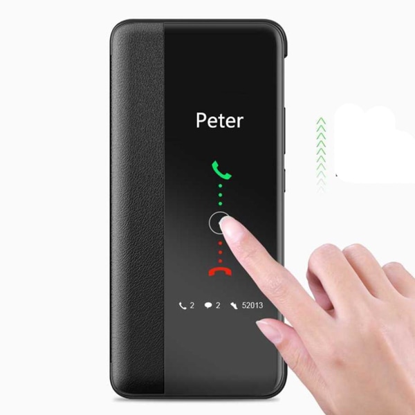 Huawei P30 - Stilfuldt etui (Smart-View) fra Nkobee Svart