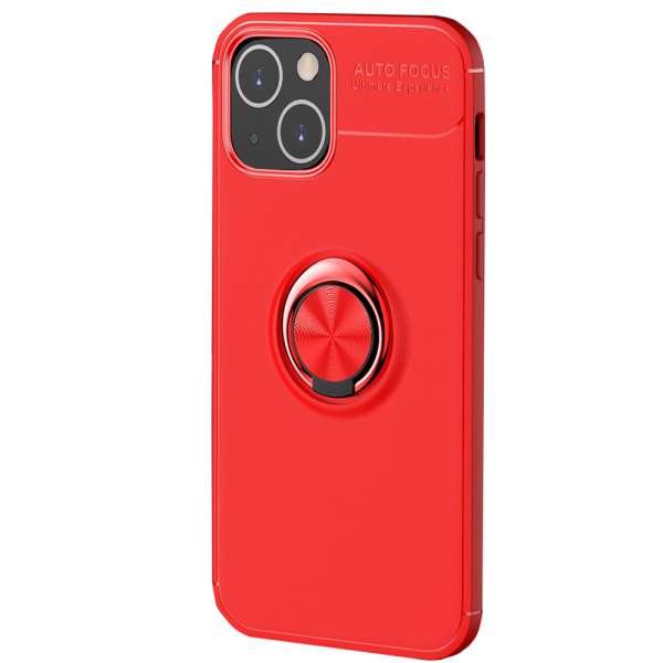 iPhone 13 Mini - Cover med Ringholder Svart/Röd