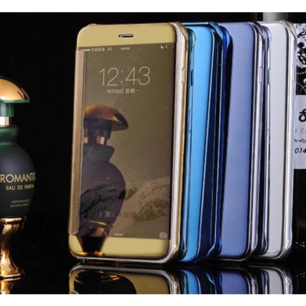 iPhone 6/6S - LEMAN Stilig Clear View-deksel (ORIGINAL) Mörkblå