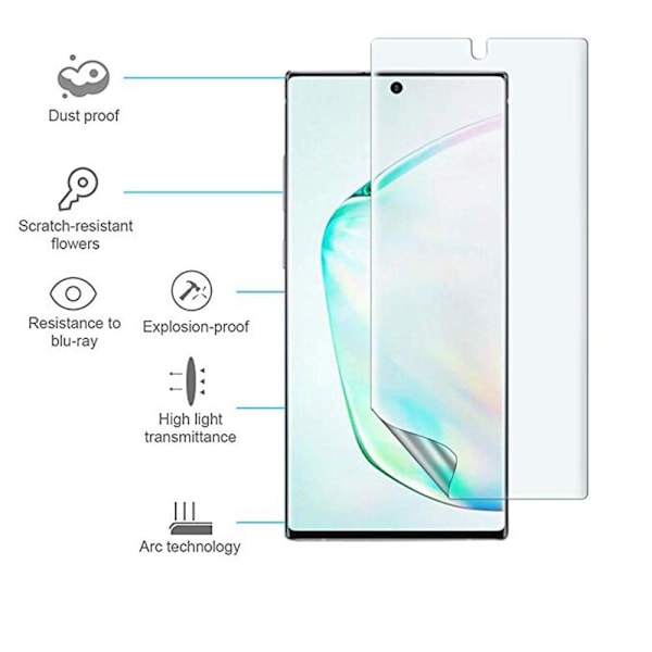 Note 10 2-PACK Skärmskydd Fram- & Baksida 9H Nano-Soft HD-Clear Transparent/Genomskinlig