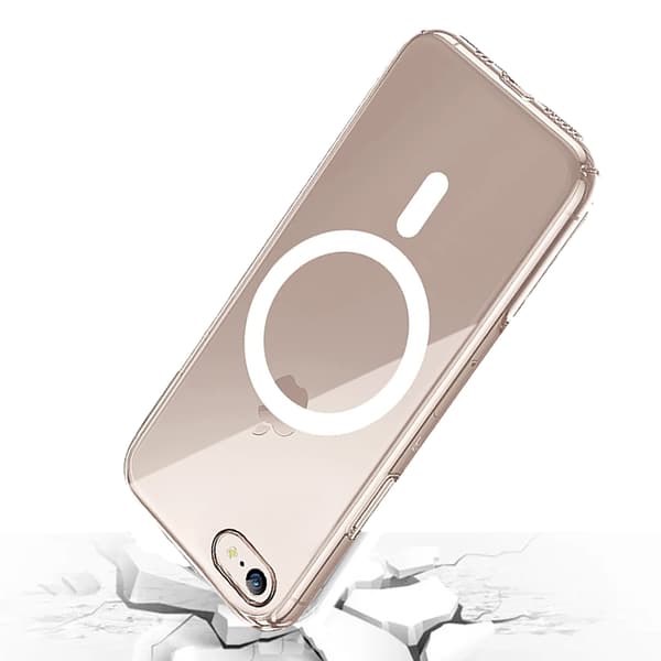 iPhone 16E - Smart Skyddsskal med Stötdämpning & Magnet Genomskinlig