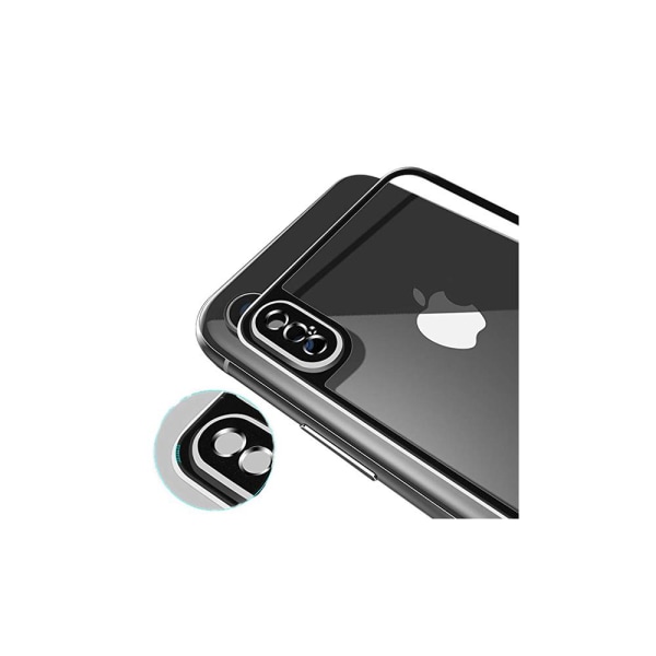 HuTech Protection Back (Aluminium) iPhone XS Max 2-PACK Röd