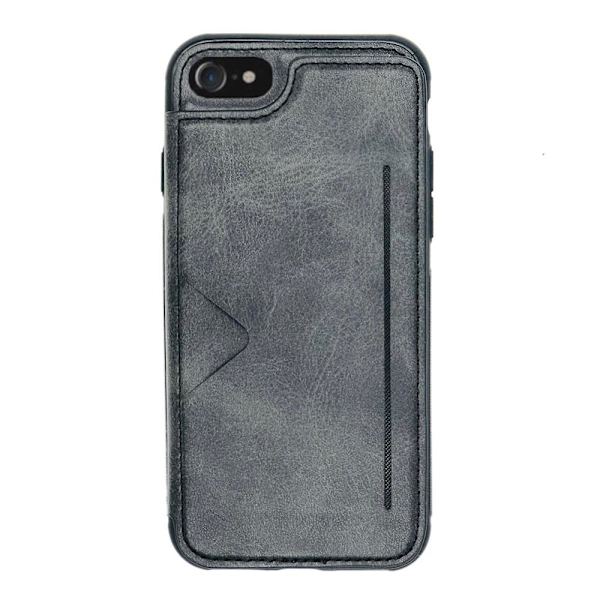 Elegant Skal med Kortfack - iPhone 8 Mörkblå Mörkblå
