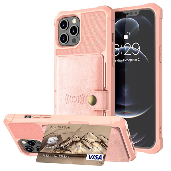 iPhone 13 Pro - Skal med Korthållare Blå