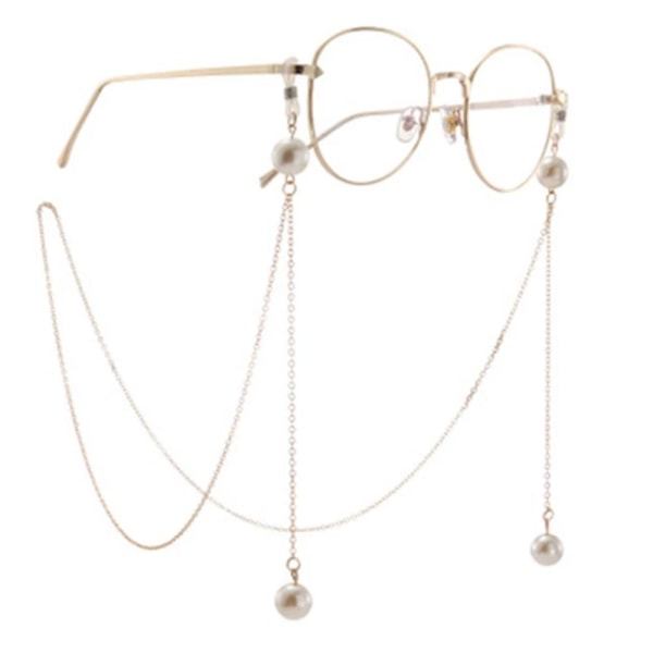 Glasögonsnöre Pärl Design (Senilsnöre) Silver