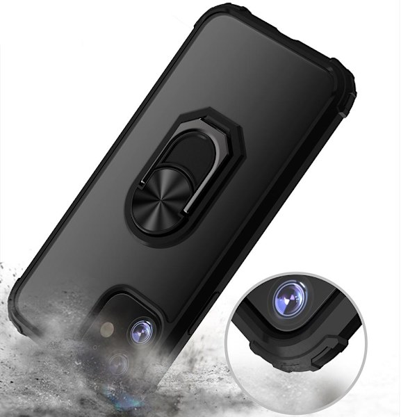 iPhone 12 - Praktiskt Skal med Ringhållare Mörkblå