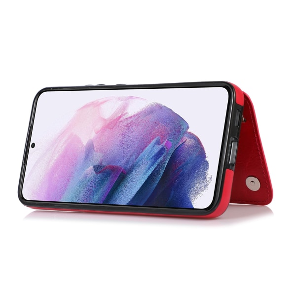 Samsung Galaxy S22 - Deksel med kortholder Röd