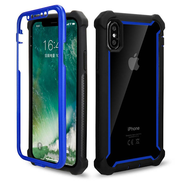 iPhone X/XS - Stötdämpande Smart Skyddsfodral Grå Grå