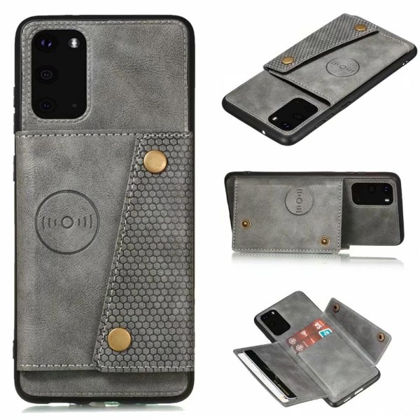 Samsung Galaxy S20 - Praktisk cover med kortholder Svart