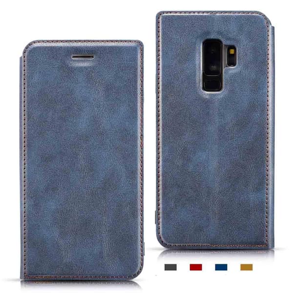 Samsung Galaxy S9 - Slittåligt Vintage Plånboksfodral Röd